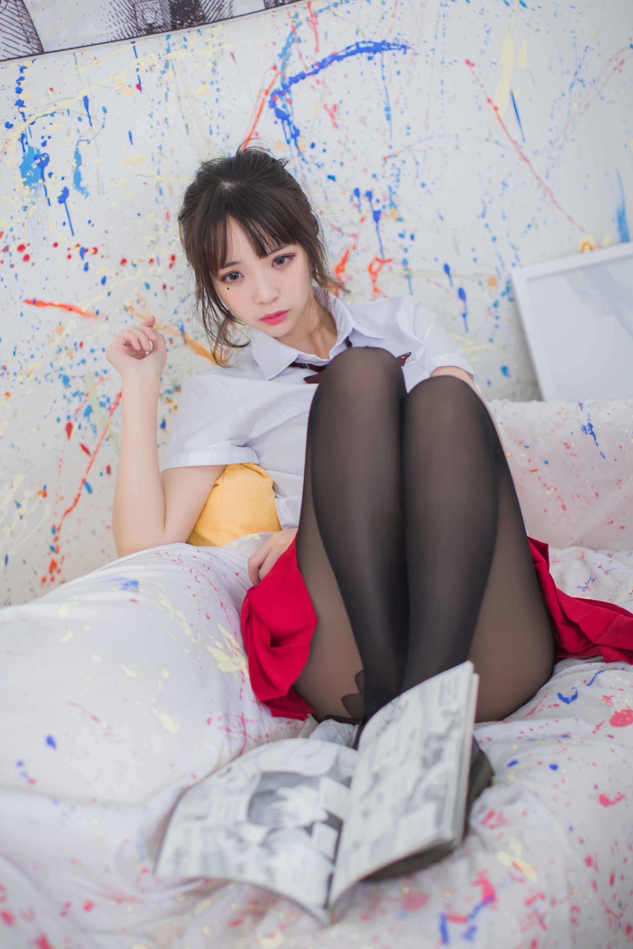 图片[1]-疯猫ss – NO.021 画室jk [23P]-XikXak